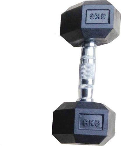 Toorx Βαράκι Εξάγωνο Λαστιχένιο 1 x 8kg