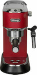 Delonghi Dedica Pump EC685.R Αυτόματη Μηχανή Espresso 1300W Πίεσης 15bar Κόκκινη