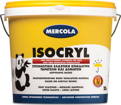 Mercola Isocryl Elastomer Acrilyc Insulating Sealing Polyurethane 10lt White