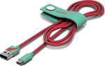 Tribe Vespa Acquamarine 1.2m Regular USB 2.0 to micro USB Cable Red (CMR23401)