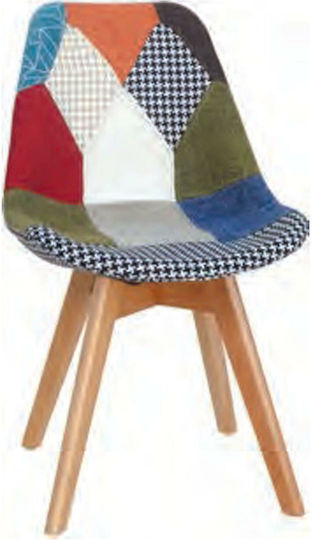 Palmyra Plus Dining Room Fabric Chair Patchwork 50x49x82cm 4pcs