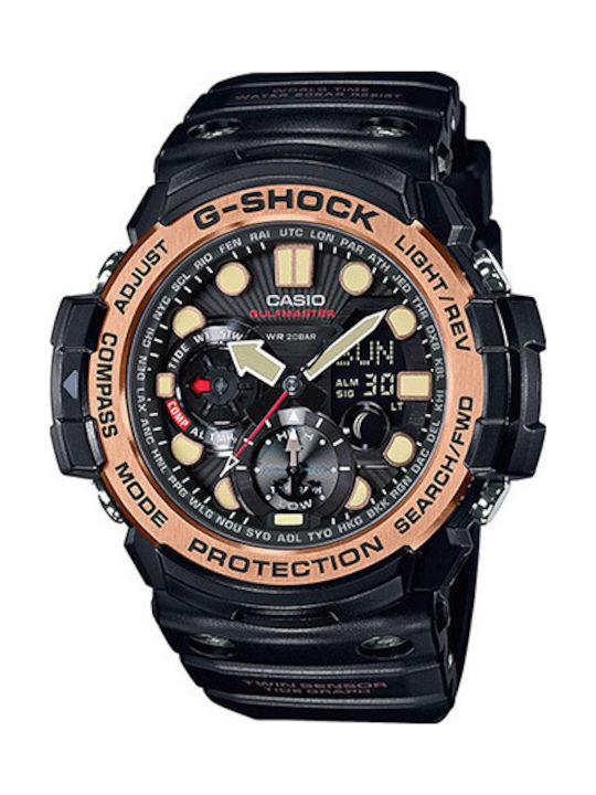 Casio G-Shock Master of G-Sea Gulfmaster Uhr Chronograph Batterie mit Schwarz Kautschukarmband