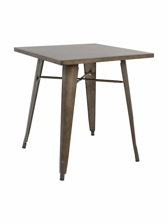 Rusty Outdoor Metal Table for Small Spaces Brow...