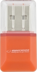 Esperanza EA134 Card Reader USB 2.0 για microSD Πορτοκαλί