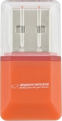 Esperanza EA134 Kartenleser USB 2.0 für / /m/i/c/r/o/S/D/ / / / / Orange