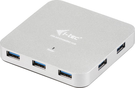 i-tec USB-Hub 7 Anschlüsse USB 3.0 mit USB-A Anschluss Silber