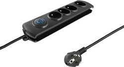 Qoltec Steckdosenleiste 4 Steckdosen mit Kabel 1,5m