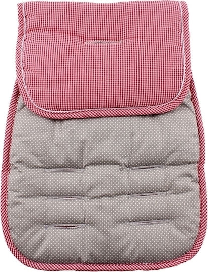 Minene Κάλυμμα Καροτσιού Dots Stripes Διπλής Όψης 35x75εκ. Grey