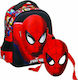 Gim Spiderman Σχολική Τσάντα Πλάτης Νηπιαγωγείου Κόκκινη με Θήκη για Παγούρι 12lt 2021