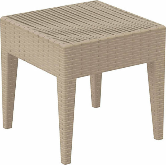 Помощна маса за Малки Външни Пространства Ратан Стабилна Miami Taupe 45x45x45бр