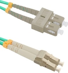 Qoltec 54352 Fibră Optică LC-SC 10m Turcoaz