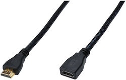 Digitus AK-330201-050-S HDMI 1.4 Angle HDMI Male - HDMI Female 5m Black
