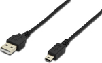 Digitus 1.8m USB 2.0 Cable A-Male to mini B-Male (AK-300130-018-S)