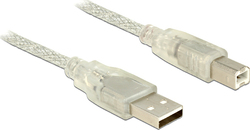 DeLock 83893 USB 2.0 USB-A-Stecker zu USB-B-Stecker Transparent 1,5 m DeLock 83893 USB 2.0 USB-A-Stecker zu USB-B-Stecker Transparent 1,5 m