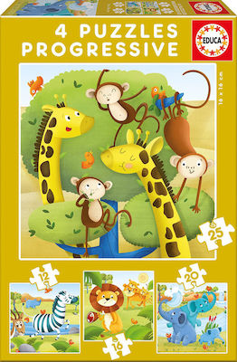 Παιδικό Puzzle Wild Animals 12pcs για 3+ Ετών Educa