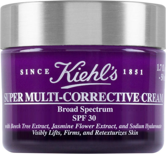 Kiehl's Super Multi-Corrective Κρέμα Προσώπου Ημέρας με SPF30 για Ενυδάτωση & Αντιγήρανση με Υαλουρονικό Οξύ 50ml