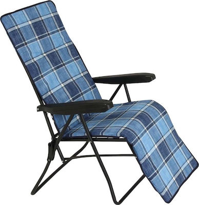 Escape Liegestuhl-Sessel Strand mit Neigung 6 Steckplätze Blau