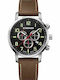 Wenger Attitude Men's Watch 44mm Chronograph Battery with Brown Leather Strap