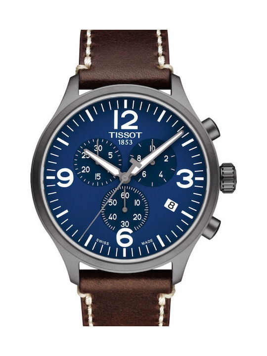 Tissot Chrono Xl Watch Chronograph with Brown Leather Strap