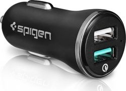 Spigen Autoladegerät Schwarz Gesamtleistung 2.4A Schnellladung mit Anschlüssen: 2xUSB