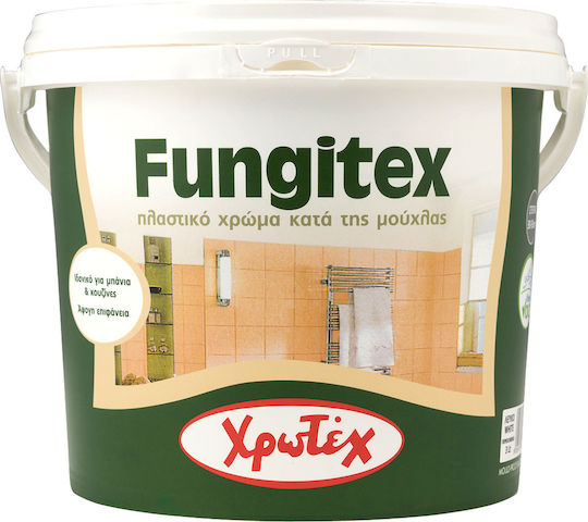 CHrotech Fungitex Eco Plastic Anti-Mildew Ecological Paint for Interior Use White 3lt