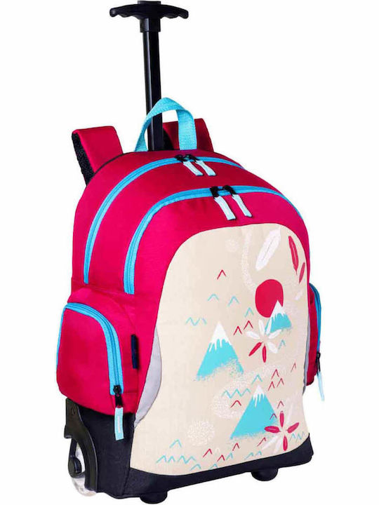 Bodypack Mountains Ghiozdan Școlar Troler Scoala primara în culoarea Fuchsia