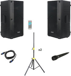 Ibiza Sound Karaoke Speaker with Wired Microphone PKG15A-SET Ibiza Sound Karaoke Speaker with Wired Microphone PKG15A-SET