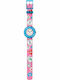 FlikFlak Kids Analog Watch Camping Bagde with Fabric Strap Pink