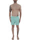 Funky Buddha Men's Swimwear Shorts Turquoise with Patterns FBM27-3116