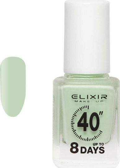 Elixir 40″ До 8 Дни Гланцов Дълготраен Лак За Нокти Бързо Съхнещ 049 Мек Зелен 13мл