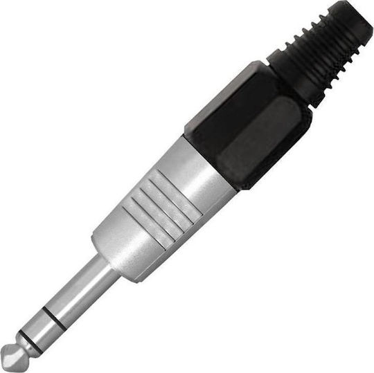 Audio Master TJ004 Stecker 6,3mm Klinke Stereo männlich Silber