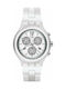 Swatch Elesilver Watch Chronograph with White Metal Bracelet