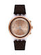 Swatch Elebrown Watch Chronograph with Brown Rubber Strap