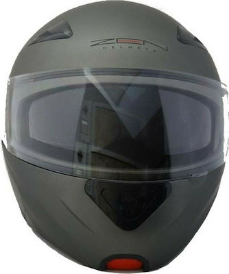 Zen ZN-301 Titanium Matt Motorradhelm Aufklappbar ECE 22.05