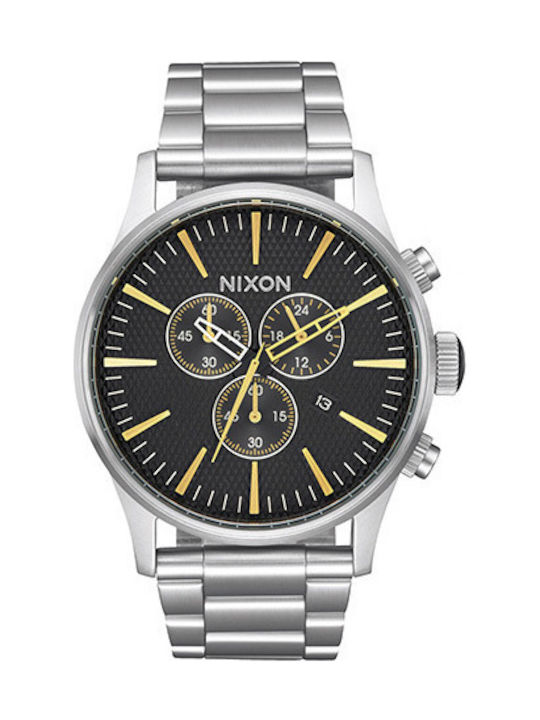 Nixon Ceas Cronograf Baterie cu Argint Brățară metalică A386-2730