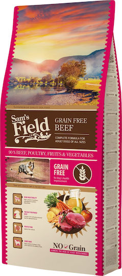 Sam's Field Grain Free Adult 13kg Ξηρά Τροφή χωρίς Σιτηρά & Γλουτένη για Ενήλικους Σκύλους με Μοσχάρι