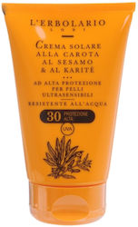 L' Erbolario Sonnencreme mit Karotte Sesam & Shea SPF30 125ml