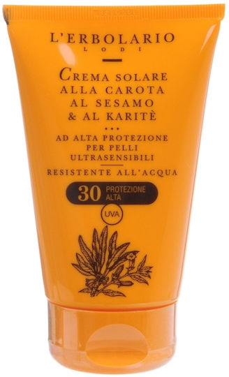L' Erbolario Sonnencreme Mit Karotte Sesam Und Shea Körpercreme SPF30 125ml