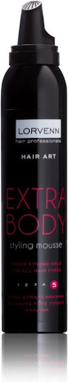 Lorvenn Extra Body Styling Mousse Αφροί Μαλλιών για Όγκο 200ml