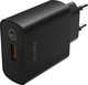 HAMA Kabeloser Handyladegerät mit USB-A Ausgangsanschluss 19,5W Schnellladetechnologie Schnellaufladung 3.0 Schwarz (178238)