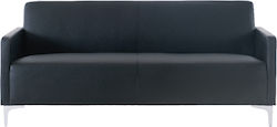 Style Two-Seater Couch Artificial Leather Black 112x71x72 cm E948 22