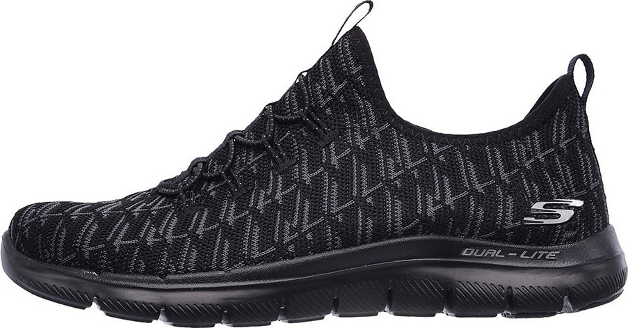 Skechers Knitted Ankle Bootie Bungee Sl 12765 BBK