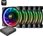 Thermaltake Riing Plus 14 RGB Radiator Fan TT Premium 140mm 4-Pin PWM Case Fan 5-pack