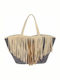 Ble Resort Collection Straw Beach Bag Blue