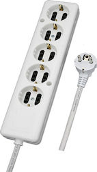 CHaralampidis Power Strip 5 Positions with Cable 3m