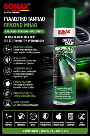 Sonax Dashboard Polish Green Apple 400ml Interior Plastics