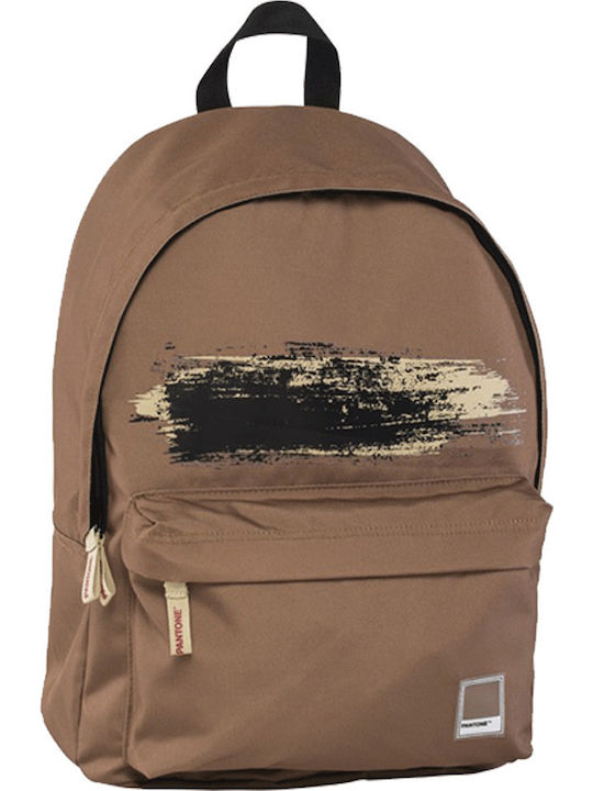 Graffiti Pantone Brush School Bag Backpack Junior High-High School in Brown color