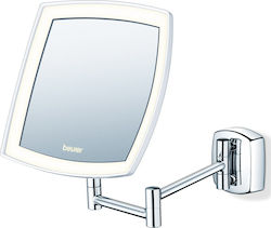 Beurer Double Sided Wall Mounted Makeup Mirror Cosmetic BS 89 Silver 58513