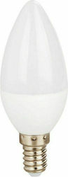 Diolamp LED Lampen für Fassung E14 und Form C37 Warmes Weiß 580lm 1Stück