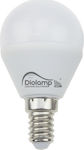 Diolamp LED Lampen für Fassung E14 und Form G45 Naturweiß 450lm 1Stück
